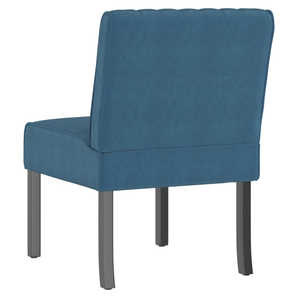 Velvet Slipper Chair - Blue