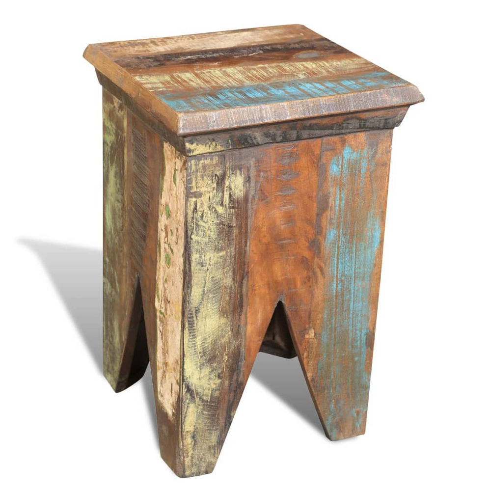 Solid Reclaimed Wood Stool