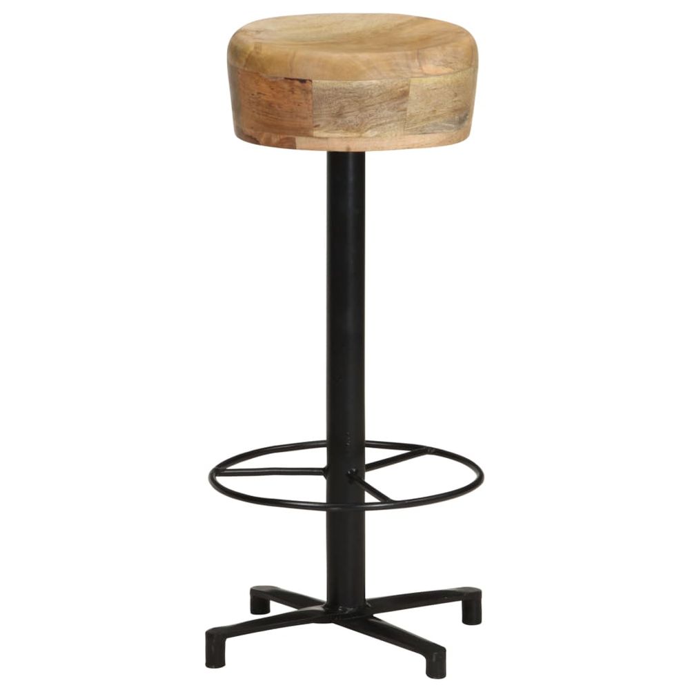 Set of 2 Mango Wood Bar Stools (3 height options)