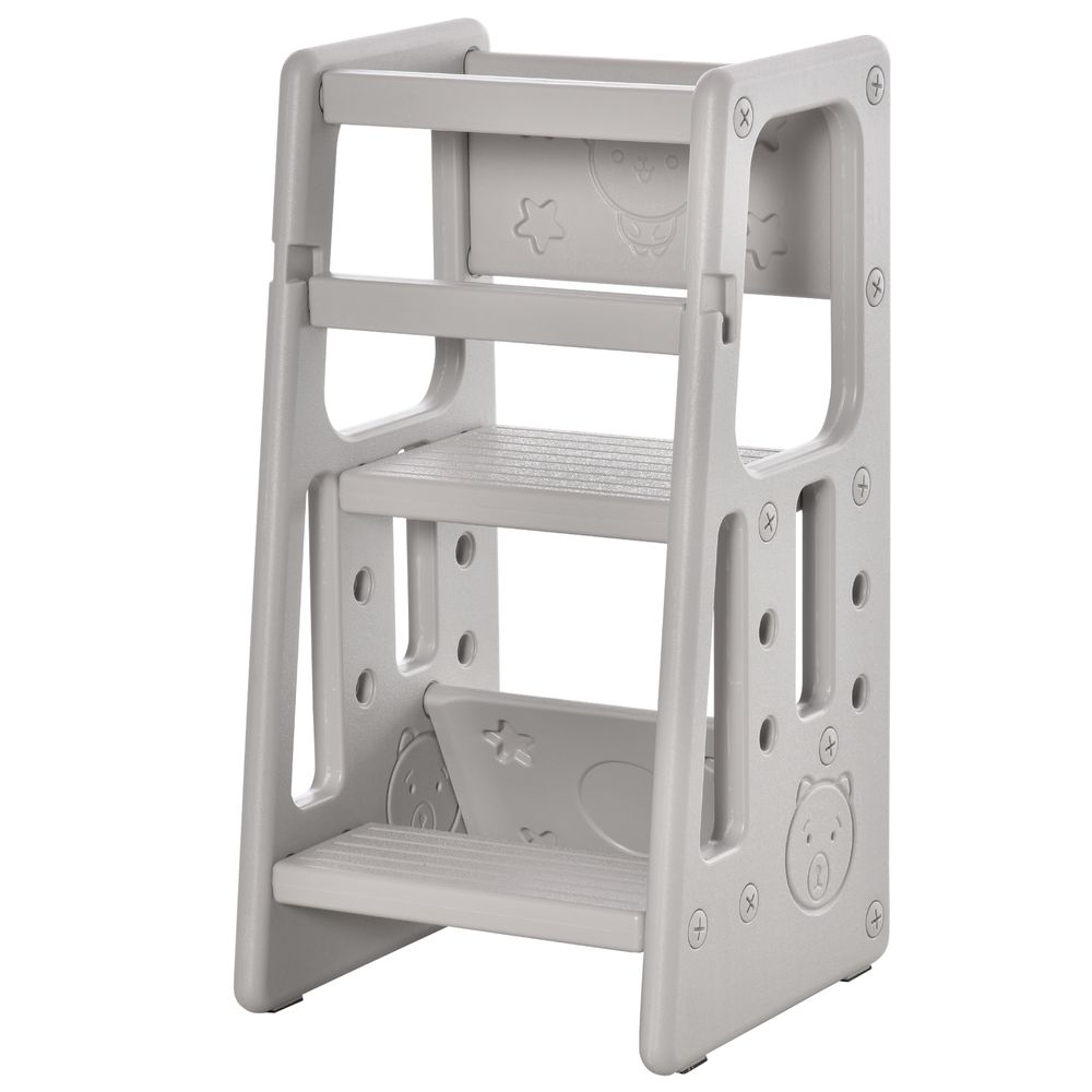 Kids Step Stool - Grey