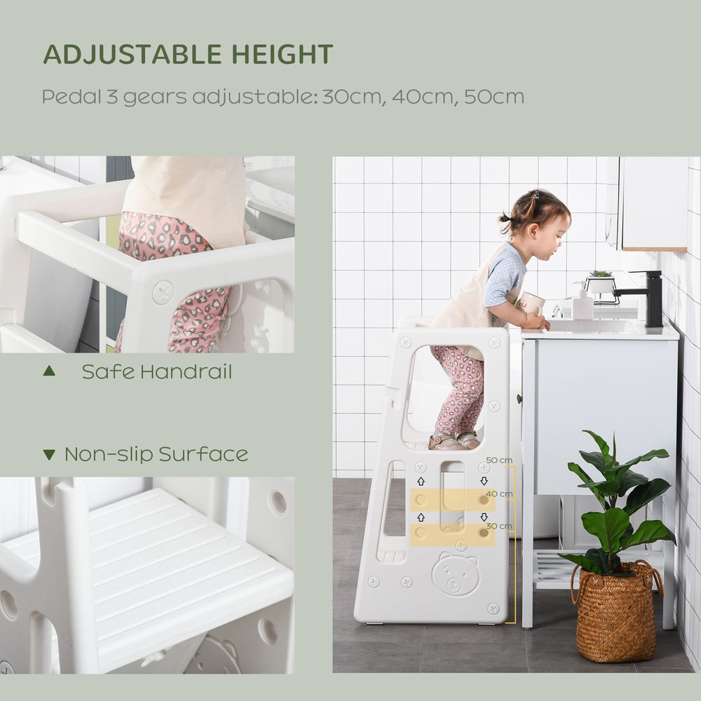 Kids Step Stool - White