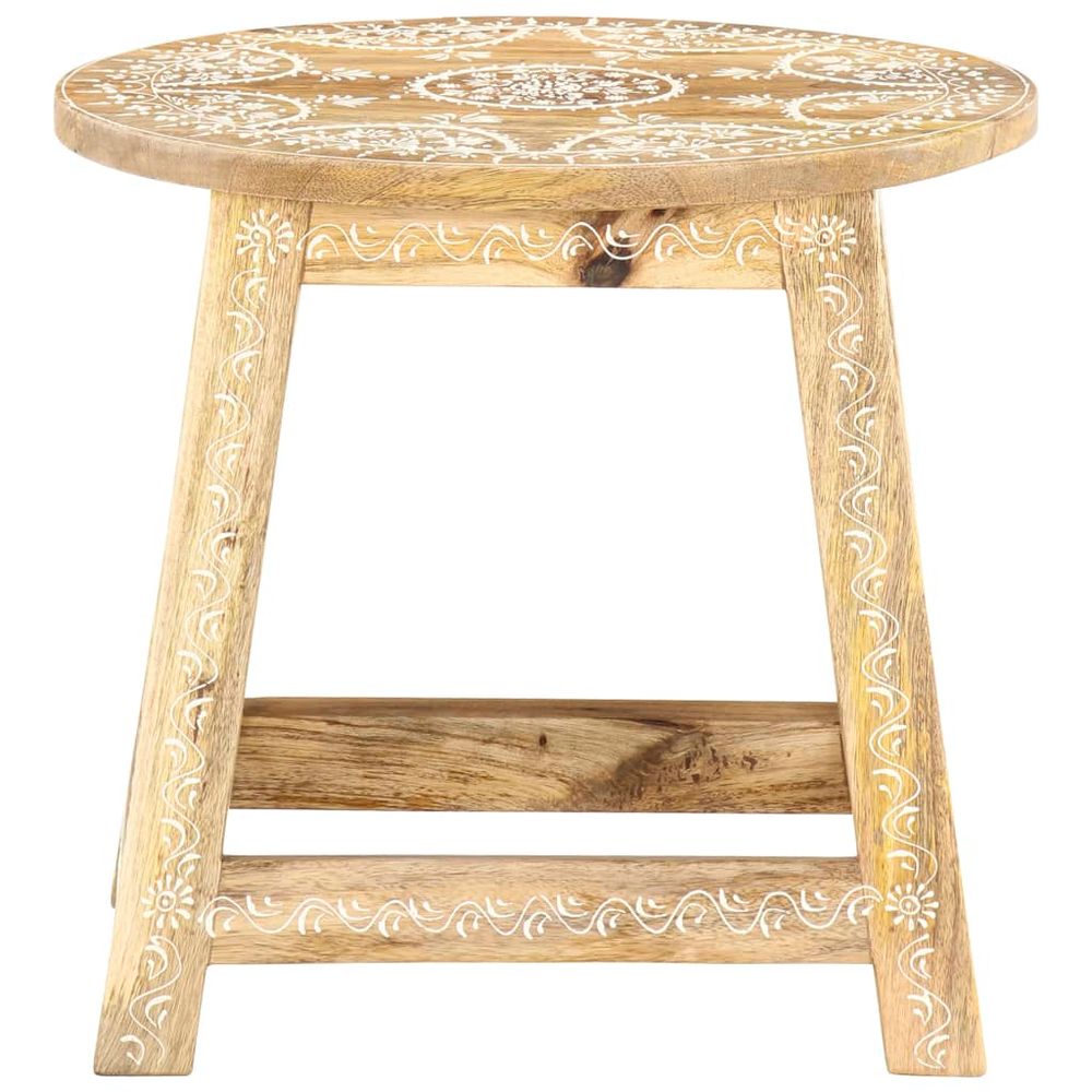 Hand-painted Mango Wood Stool