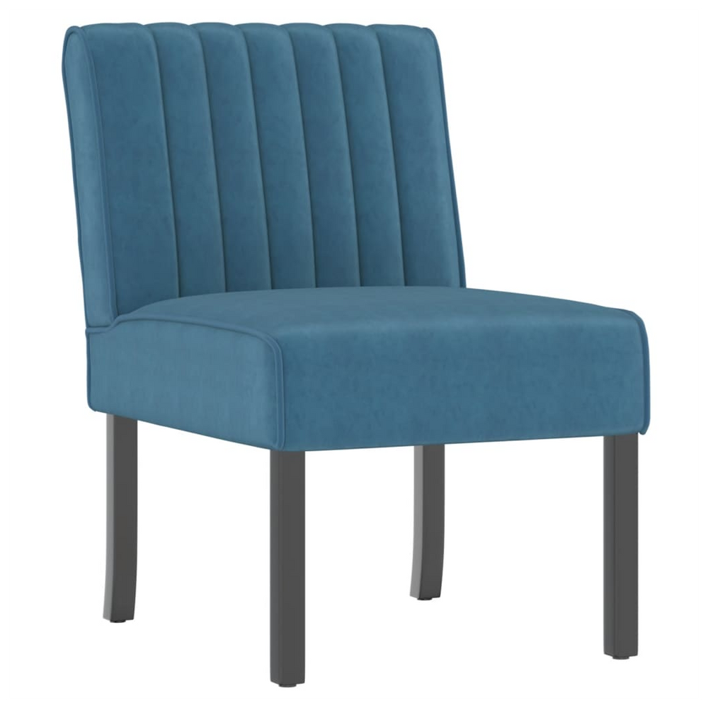 Velvet Slipper Chair - Blue