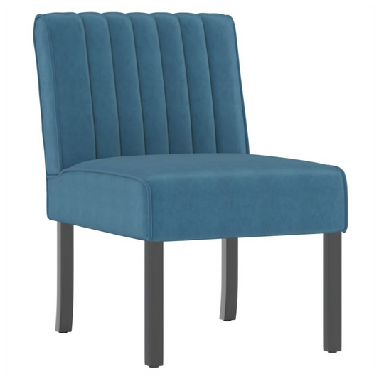 Velvet Slipper Chair - Blue