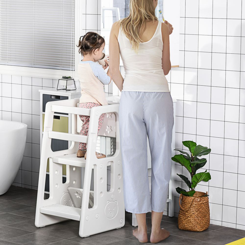 Kids Step Stool - White