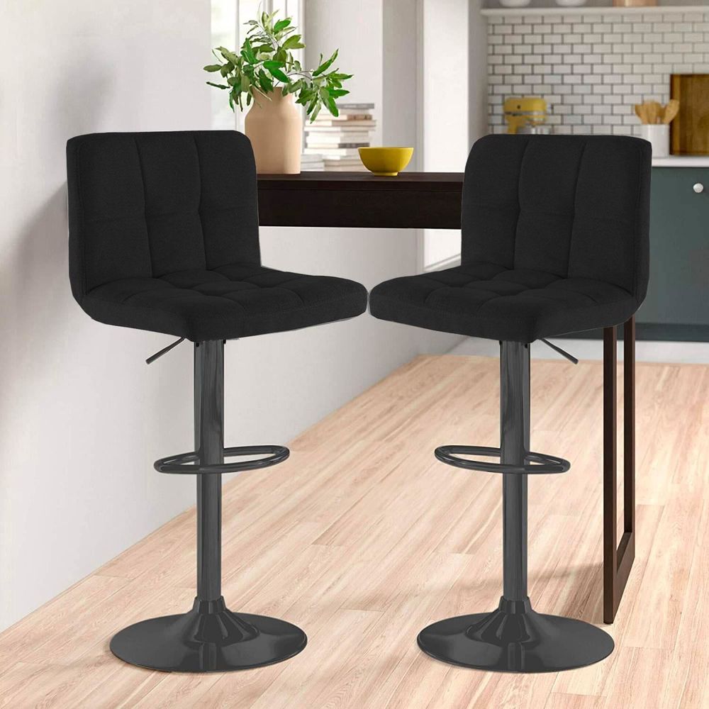 Set of 2 Fabric Bar Stools (3 colour options)