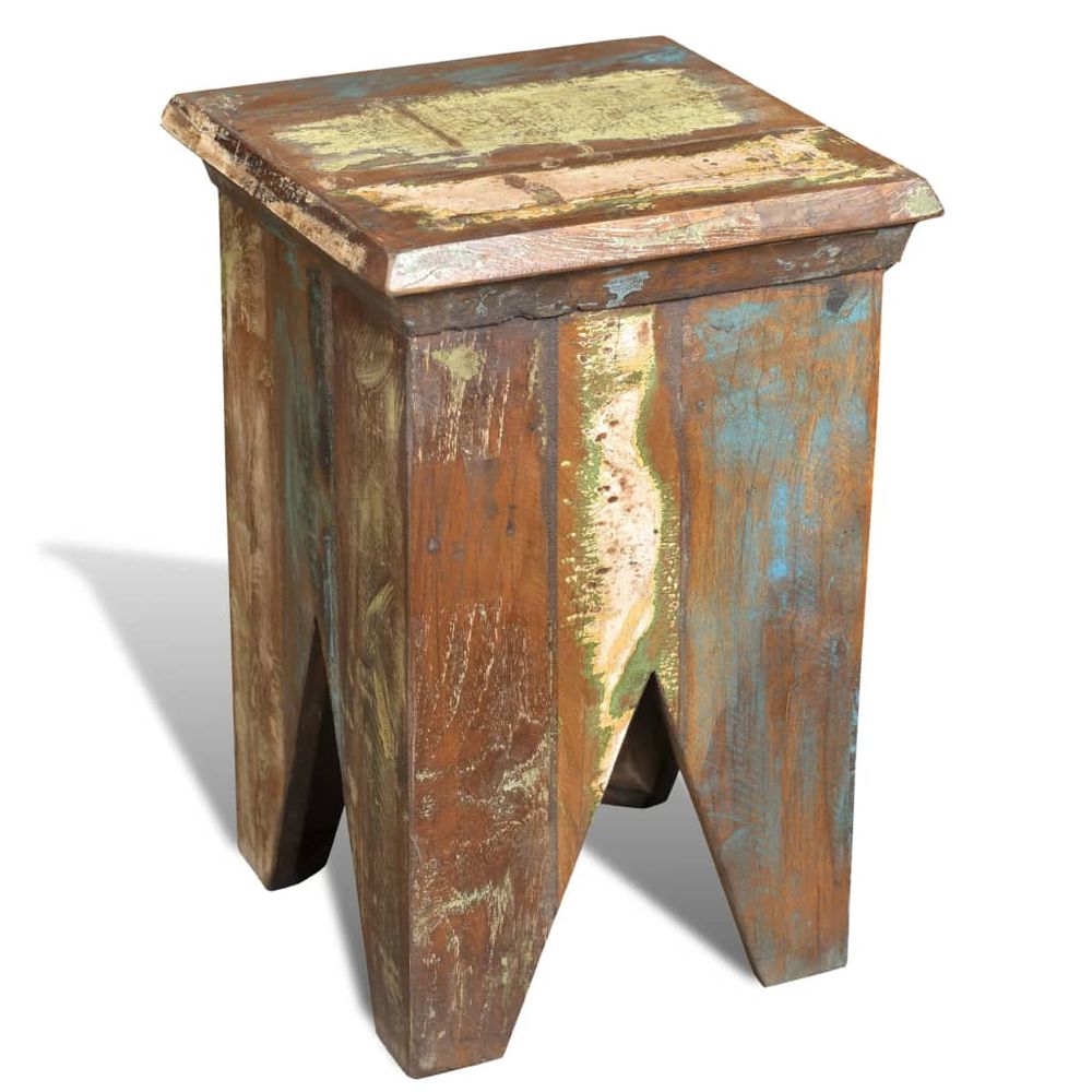 Solid Reclaimed Wood Stool