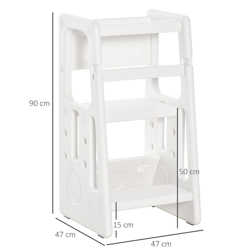 Kids Step Stool - White