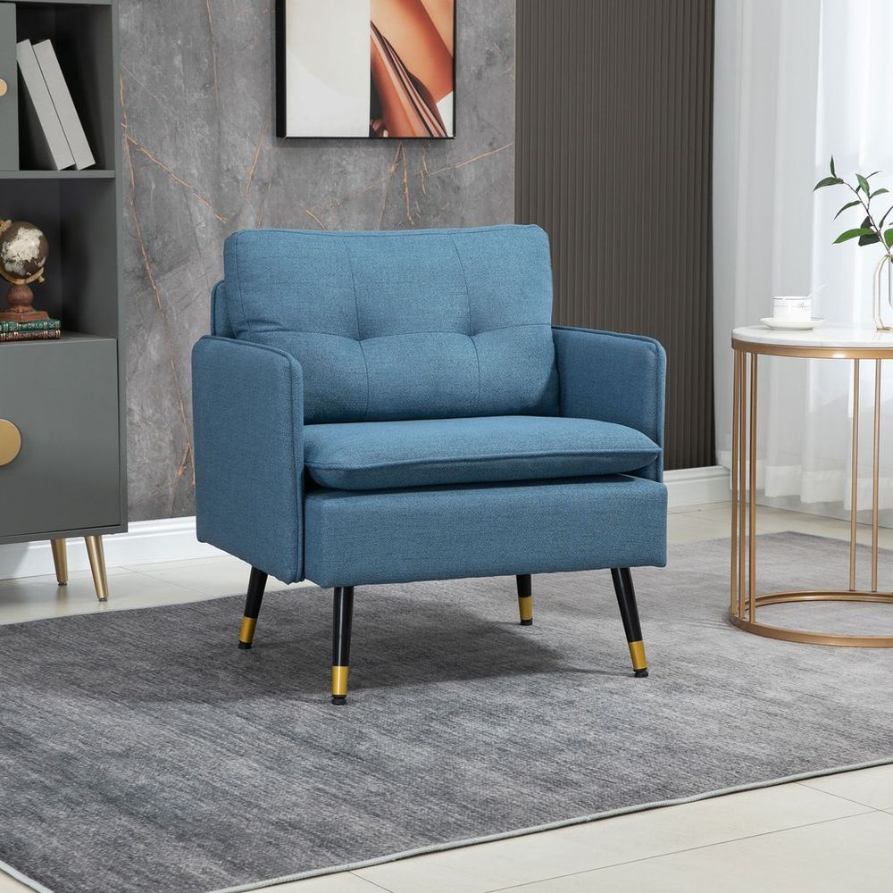 Upholstered Armchair - Dark Blue