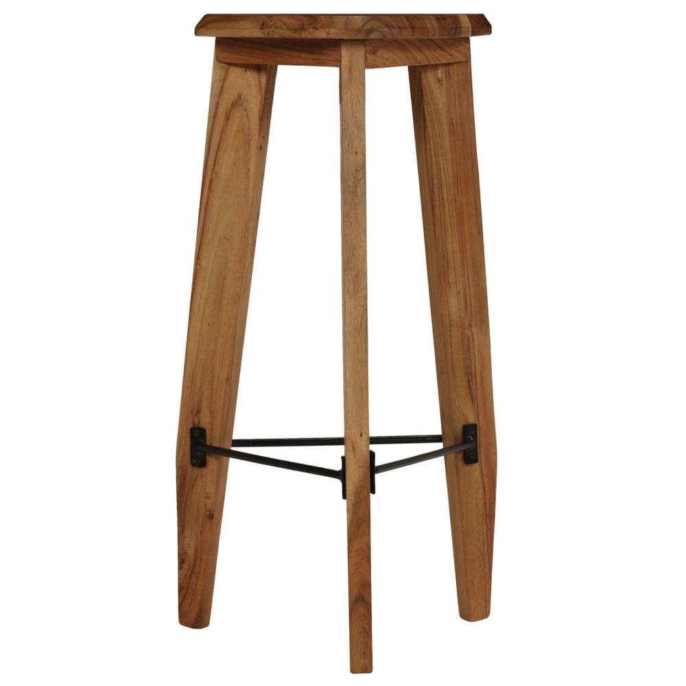 Set of 2 Acacia Wood bar stools