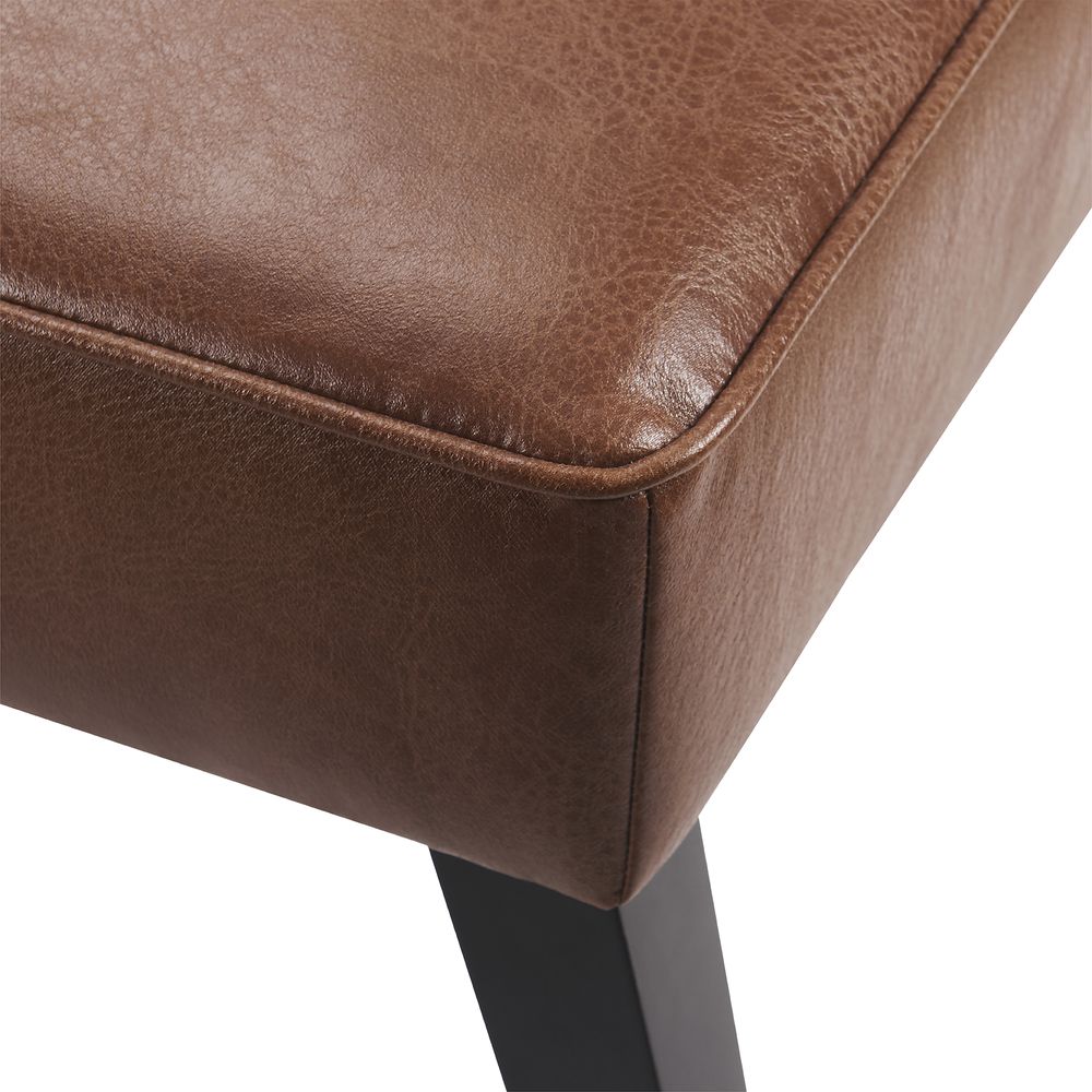 Faux Leather Accent Chair - Brown