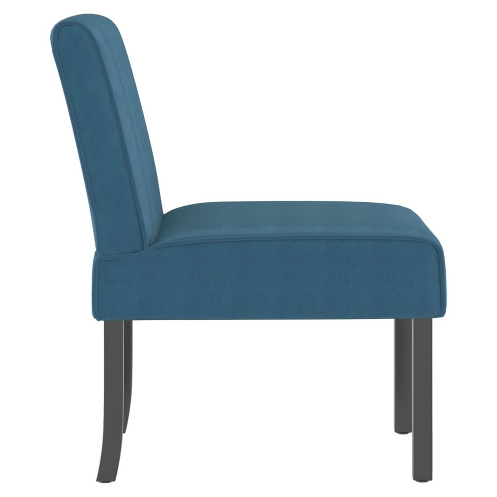 Velvet Slipper Chair - Blue