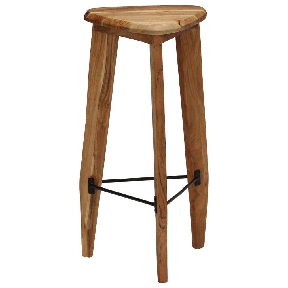 Set of 2 Acacia Wood bar stools