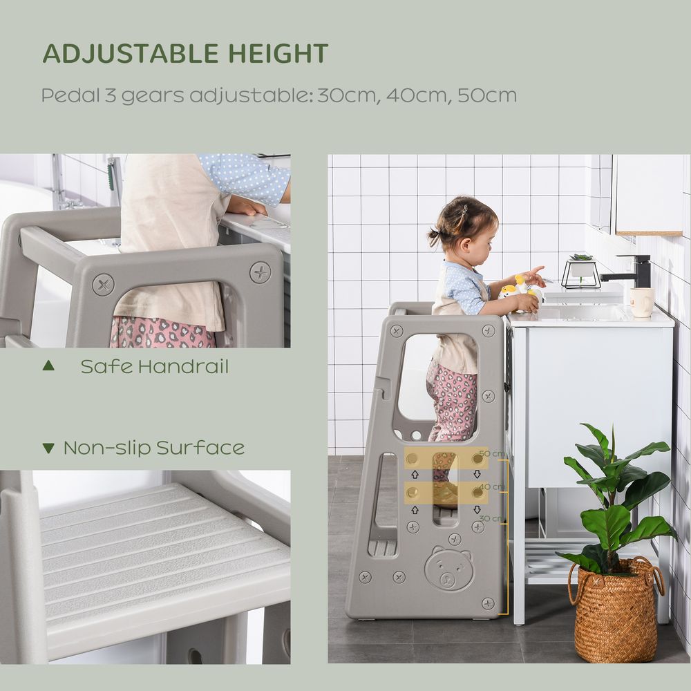 Kids Step Stool - Grey