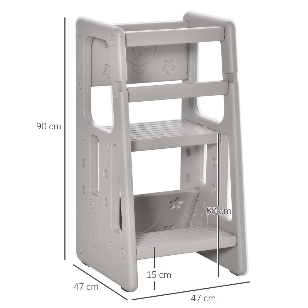 Kids Step Stool - Grey