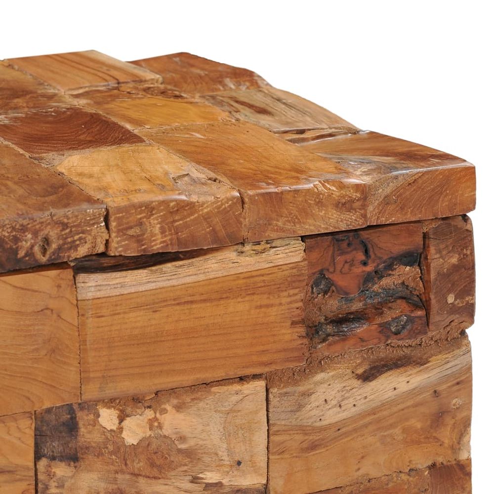 Solid Teak Wood Storage Stool