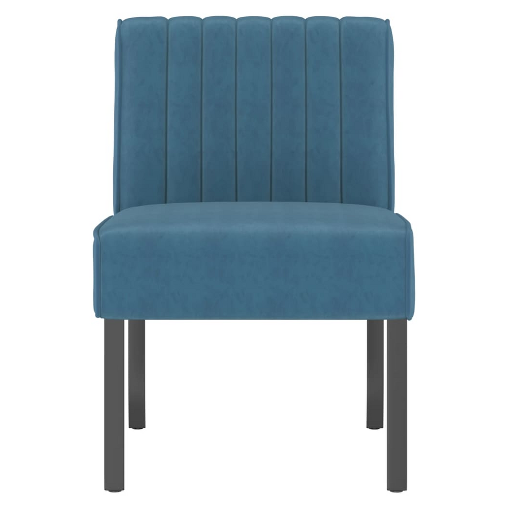 Velvet Slipper Chair - Blue